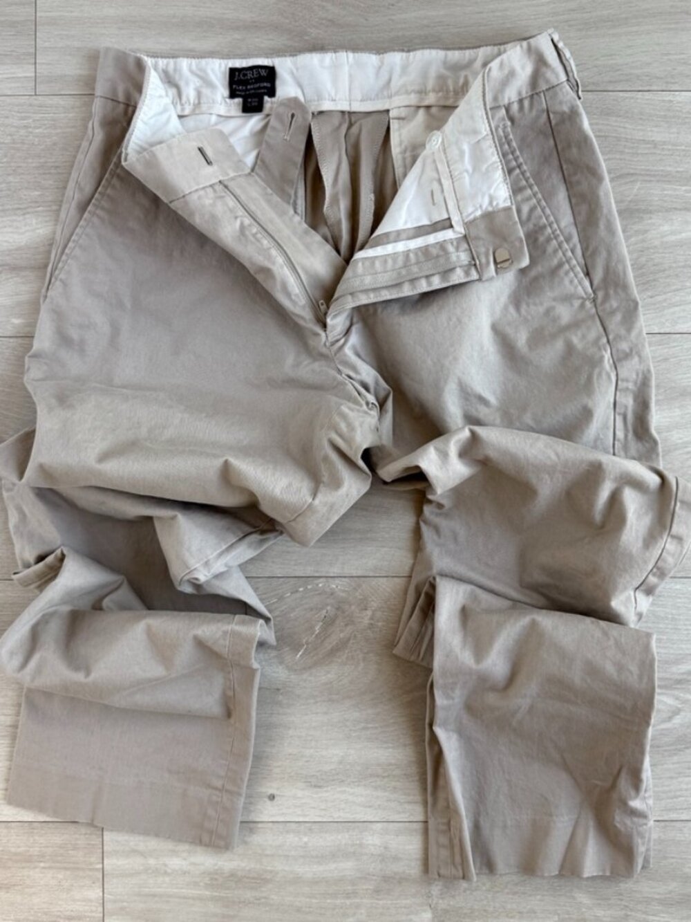 J.Crew Flex Bedford Pant Khaki Cotton Blend 30x30